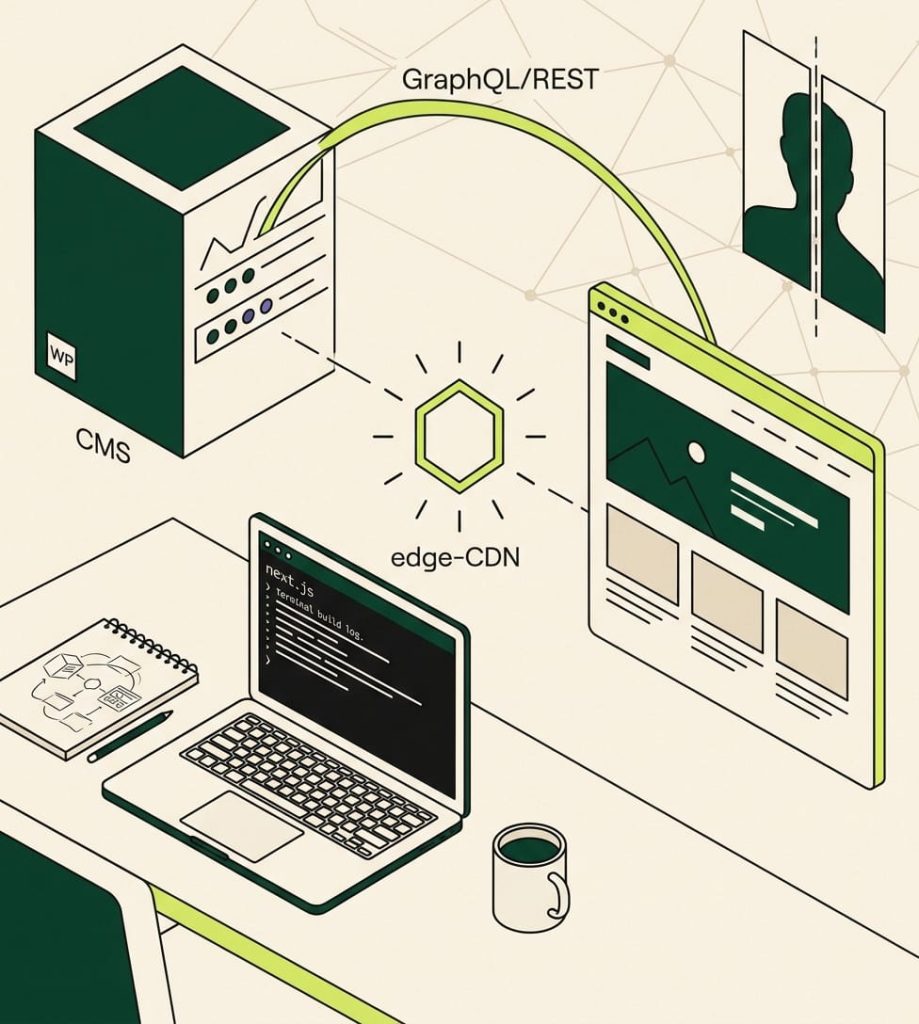Headless WordPress-architectuur met Next.js-frontend
